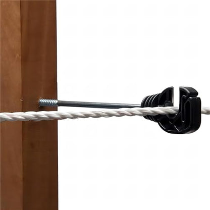 Electric Fencing Premium Stand Off/Long Arm Multi Purpose Insulator for Polywire/Polytape/Rope/Wire PK25 - size: PK25