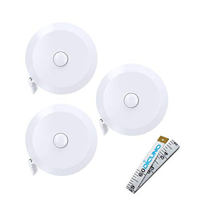 DiCUNO 60-Inch 1.5 Meter Soft and Retractable Tape, Body Tailor Sewing Craft Cloth Dieting Measuring Tape, White, 3 Pack - color: White*3pcs