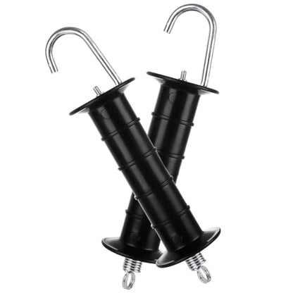 12 Pack Plastic Electric Fence Gate Handle Insulators, Gate Handle with Spring Heavy Duty Electric Fence Insulators, Gate Connector, Electric Fence Wire Handle