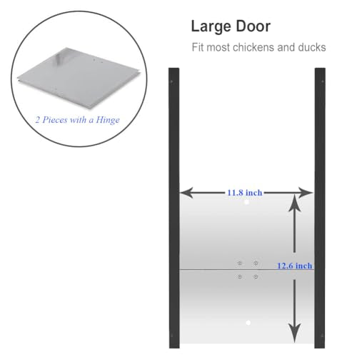 JVR WiFi Automatic Chicken Coop Door, App & Alexa Control, Aluminum | Electric plug-in, 2.4G WiFi, sunrise/sunset timer, anti-pinch sensor, IP53 weatherproof, heavy-duty aluminum actuator - size: Small