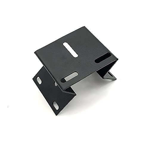 CCTV Video Surveillance Camera Mounting Bracket Vertical Wall Corner Right Angle Plate Supporting Holder Crane Metal Black White (Black Mount)