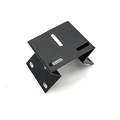 CCTV Video Surveillance Camera Mounting Bracket Vertical Wall Corner Right Angle Plate Supporting Holder Crane Metal Black White (Black Mount)