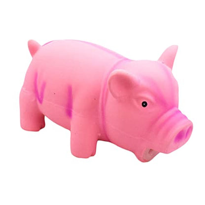 minkissy Adorable Pig Chew Toy for Dogs Creative Squeaky Sound Teeth Grinding Toy for Play and Reducing Boredom Made of Safe Material