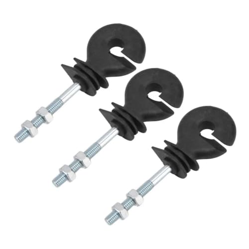 Electric Fencing Ring Insulators 100Pcs Flat Nut Insulators Electric Fence Threaded Insulation Spiral for Livestock