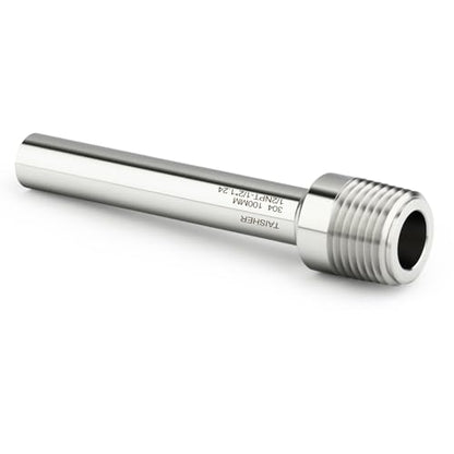 TAISHER 5PCS 304 Stainless Steel Pipe Fittings, 1/2" NPT Male Threaded, 4" Length Weld Nipple Cast Pipe - size: 1/2" NPT x 1/2" OD(4" Length)