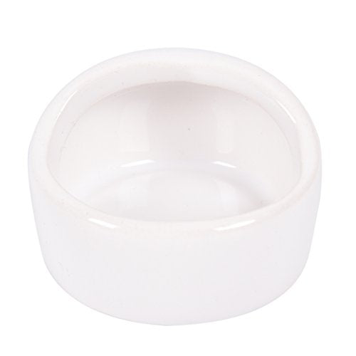 Gradient Side Hamster Ceramic Bowl,Cute Small Animal No Spill No Turnover Food Water Bowl Dish Holder for Guinea Pig Rodent Rat Gerbil Cavy Hedgehog Dwarf Feeder Feeding Bowl Basin,Pet Supplies,White - color: White