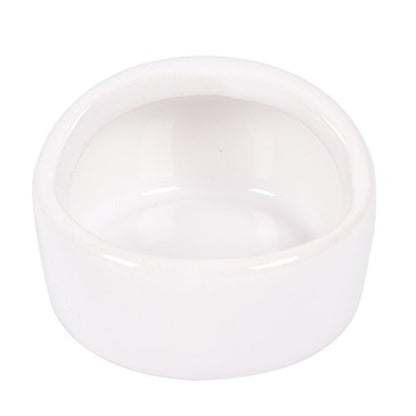 Gradient Side Hamster Ceramic Bowl,Cute Small Animal No Spill No Turnover Food Water Bowl Dish Holder for Guinea Pig Rodent Rat Gerbil Cavy Hedgehog Dwarf Feeder Feeding Bowl Basin,Pet Supplies,White - color: White