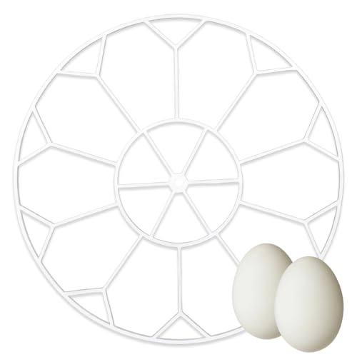 JGT360 Large Goose Egg Turner Tray Compatible with Nurture Right 360 Incubator Parts, Holds 10 Jumbo Goose Eggs, Heavy Breed Compatible Egg Incubator Tray for Large and Heavy Eggs (White)