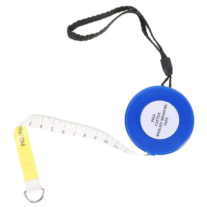 Animal Body Measuring Tape 2.5M for Pig Weight and Goat Size Measurement, Blue Sturdy Cloth Tape for Cattle, Horse, Livestock Weight Monitoring Style