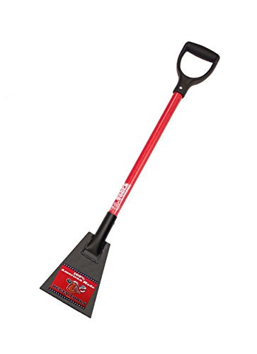 Bully Tools Floor Scraper - Heavy Duty 7-Gauge Scraper with Fiberglass D-Grip Handle for Tile Removal, Carpet Removal, Ice & Mud Scraping, Landscaping Tools, Flat Shovel - 100% Made in the USA, 7-Inch