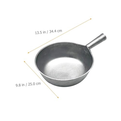 Antique Large Aluminum Feed Spoon Deep Water Ladle Short Handle Retro Water Scoop for Livestock and Kitchen Use Style