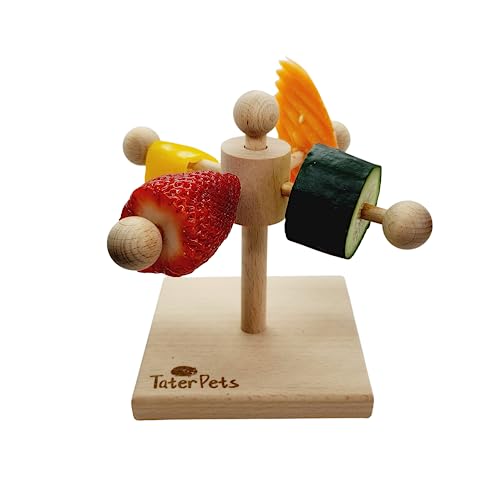 Enrichment Toy Turning Hanging for Guinea Pigs, Rabbits, Birds, Rats and Other Small Pets! Load with Veggies and Fruit (One-Turntable Toy) - style: One-Turntable Toy