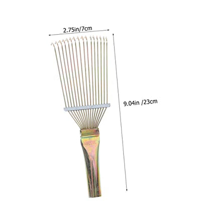 TOYANDONA Horse Grooming Brush Rake for Cattle and Livestock Lightweight Pet Hair Tool with Skid Handle Mud and for Easy Grooming