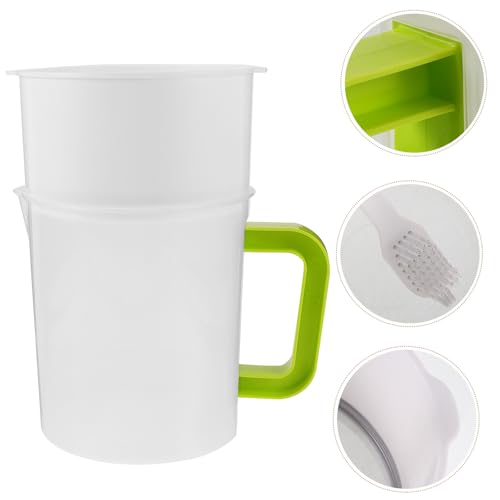 Reusable Soy Milk Strainer Set 1.5l with Ultra-fine Mesh Filter and Brush Kitchen Food Strainer for Juice Yogurt and Nut Milk Sturdy Mesh Filter for Home Cooking