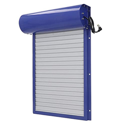 Solar Powered Automatic Chicken Coop Door with Programmable Timer Control, Iron Sheet Metal HD LED Display, Suitable for Chicken, Duck, Goose, Intelligent Curtain Equipment