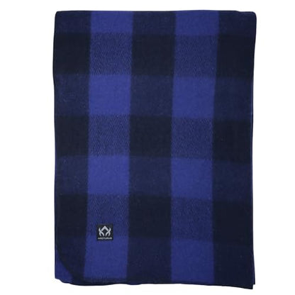 Arcturus Military Wool Blanket - Warm, Thick, Washable - Great for Outdoors, Camping, Stadium Blanket, Picnics, Travel - Car & Bushcraft Survival Kits - color: Blue Buffalo