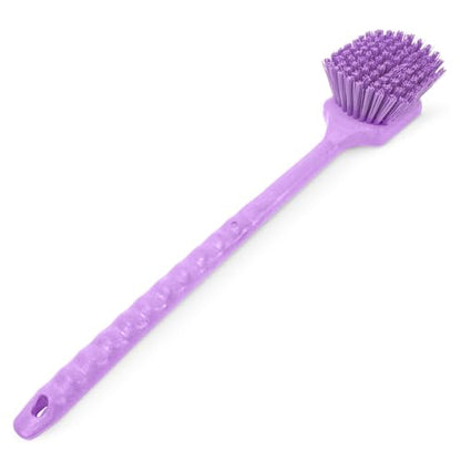 SPARTA 40501EC68 Plastic Large Scrub Brush, Kitchen Brush, Utility Brush With Long Handle For Cleaning, 20 Inches, Purple - color: Purple