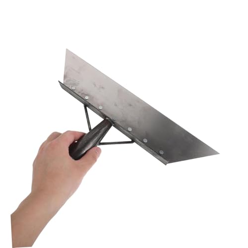 Veemoon Manganese Steel Livestock Manure Scraper and Multifunctional Garden Shovel for Farm and Barn Cleaning, 38cm Metal Dung Shovel with Heavy Duty Scraper Head for Efficient Outdoor Use