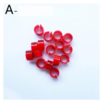 200 Pcs Birds Feet Clip Rings Inner Diameter 8mm Width 5mm 100Pcs Plastic Ring Pigeon Quail Foot Animal(A) - color: A