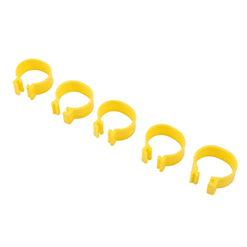 100 Pcs Chicken Ankle Rings, Chicken Leg Bands Yellow Chicken Leg Rings, 18mm Plastic Poultry Leg Bands Rings for Ducks Chicks Goose Turkey - size: 18mm