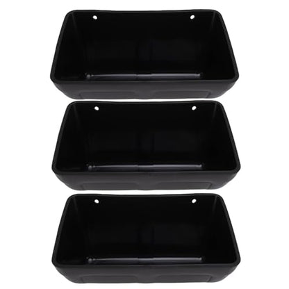 Ymiko Hanging Poultry Feeder Large Capacity Space Saving Plastic Chicken Feeder Trough for Farm with Convenient Hanging Design Minimizes Feed Waste Indoor Outdoor Use (Black) - color: Black