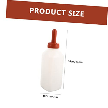 Thickened Vertical Hand-Operated Nursing Bottle for Calves Goats and Pigs Feeding Container Bite Design for Small Farm Animals