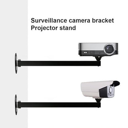 Long Arm Security Camera Bracket | 180° Rotatable Corner Mount | Universal Camera Holder | Metal Wall Mounting Bracket for CCTV Surveillance Cameras | Black Spray Paint Finish (7.87" Duckbill)