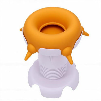 Zopsc Pet Milk Feeder Station, Silicone Feeding Bowl for Puppies Kittens, Small Animal Nursing Bottle with 4 Nipples, Leakproof Design for Pet Owners - color: Yellow