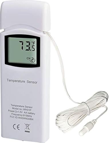 Ambient Weather WH31P Water Proof Thermometer Probe Sensor - size: Probe Thermometer, style: 8 Channel
