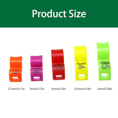 100Pcs 5mm Coturnix Quail Leg Bands Baby Chick Leg Bands Pigeon Bands Chicken Leg Bands Rings red 4.5mm - color: Red, size: 4.5mm