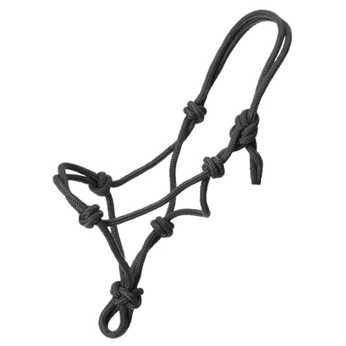 Tough 1 Miniature Poly Rope Tied Halter - color: Black, size: Large