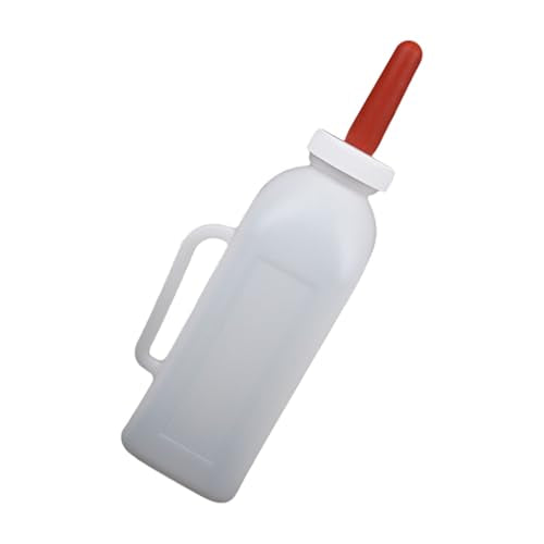 Calf Feeding Bottle with Nipple and Comfortable Grip Feeders 1-5L Large Capacity Easy Bottle - color: 2 Liters