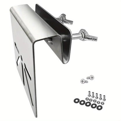 Stainless Steel Gutter Mount for Outdoor Security Camera and Solar Panel Gutter Mount Adjustable Bracket with 360° Rotation No Drill Installation with 1/4 Screw Thread