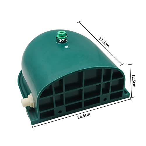 Plastic Automatic Water Bowl with Stainless Steel lid, Livestock Waterer for Cattle Horse Goat Sheep Dog, Water Trough Bowl with Float Valve (No Pipe)