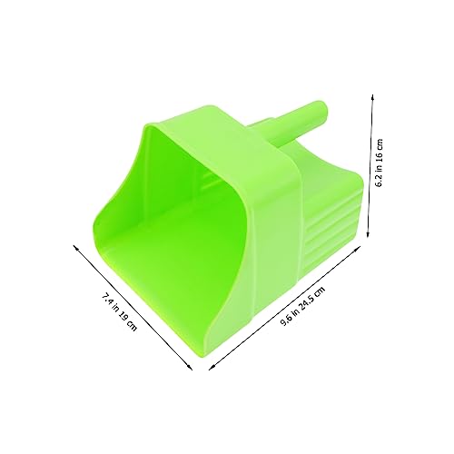 Outanaya Thick Plastic Feed Shovel for Livestock 1.5L Animal Feed Scoop Handle for Grain Rice and Ice Cube Handling