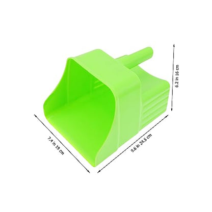Outanaya Thick Plastic Feed Shovel for Livestock 1.5L Animal Feed Scoop Handle for Grain Rice and Ice Cube Handling