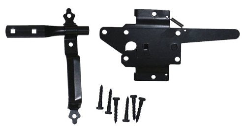 Wood Fence Hinge/Latch Gate Kit Hardware - Single Gate Kit (Wood Gate Hinges and Latch)