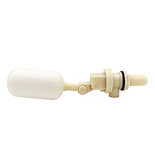 1/2 Inch Float Valve Kit Adjustable Arm Auto Water Level Control | PVC Float Ball Valve for Auto Fill For Water Tank, Pool, Fountain, Swamp Coolers, Automatic Waterer, Dog Water Bowl Dispenser