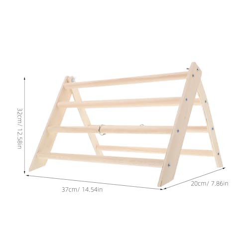 YARNOW Chicken Perch Stand Wooden Roosting Bar for Baby Chicks Detachable Easy Clean Poultry Coop Accessory 14.56X12.59X7.87 Inches