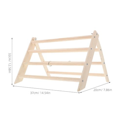 YARNOW Chicken Perch Stand Wooden Roosting Bar for Baby Chicks Detachable Easy Clean Poultry Coop Accessory 14.56X12.59X7.87 Inches