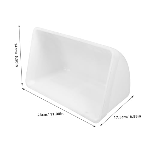 Abaodam 2pcs Hanging Chicken Feeder Trough White Livestock Feeding Bucket for Geese and Poultry with Removable Parts and Space-Saving Design Includes Screws and Buckles - color: White