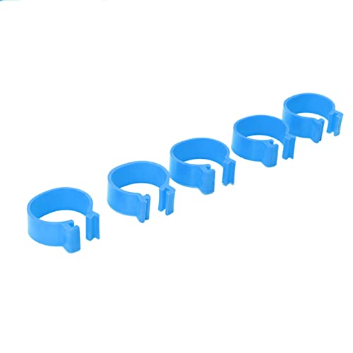 SUNGOOYUE Chicken Leg Identification Bands, PP Plastic Poultry Leg Rings 100 Pieces 18mm Open Design for Easy Tracking and Flock Sorting, for Large Chickens Ducks Geese Farmers (Blue #14)