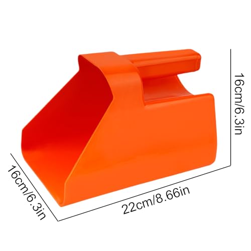 Stackable Livestock Feed Scoop - Heavy Duty Grain Measuring Scooper, Large Dry Goods Container | Animal Feeding Supplies, Durable Farm Ranch