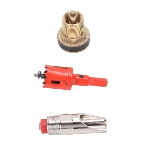 Pig Nipple Waterer Stainless Steel Automatic Pig Nipple Drinker with Connector and Drill Bit Premium Copper Construction for Pig Farms Livestock Hydration System
