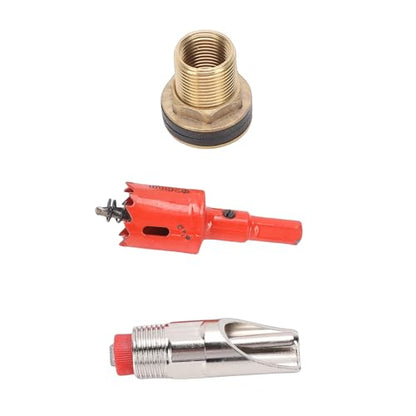Pig Nipple Waterer Stainless Steel Automatic Pig Nipple Drinker with Connector and Drill Bit Premium Copper Construction for Pig Farms Livestock Hydration System