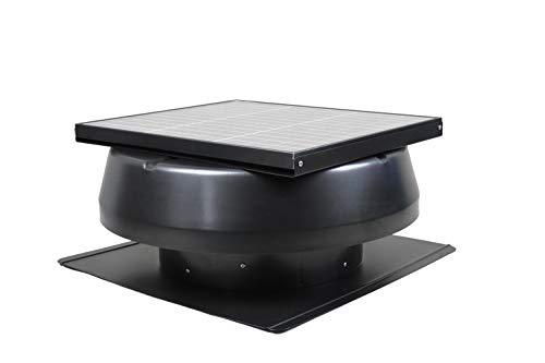 iLIVING 14" HYBRID Smart Thermostat Solar Roof Attic Exhaust Fan, 40-Watt, 1150 CFM, Cools up to 2900 Sq.Ft. Coverage Area, Black - style: Solar Power Hybrid Smart