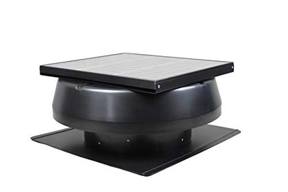 iLIVING 14" HYBRID Smart Thermostat Solar Roof Attic Exhaust Fan, 40-Watt, 1150 CFM, Cools up to 2900 Sq.Ft. Coverage Area, Black - style: Solar Power Hybrid Smart
