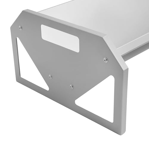 ECOTRIC Livestock Feeder, 45" Length for 10Sheeps Once, 22 Gallon Feeder | Trough for Horse, Goat, Sheep, Cattle, Cow, Alpaca Steel Powder Coated Silvery - color: Silvery