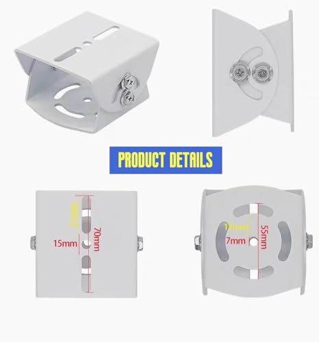 2D Adjustable Security Surveillance CCTV Camera Mounting Bracket Duckbill Head Universal Joint Bracket Crossbar Adapter (2D Steel Mount Adapter) - size: 2D Steel Mount Adapter