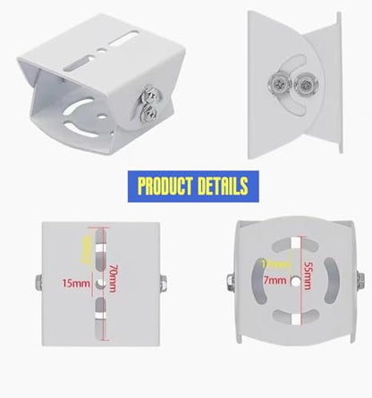 2D Adjustable Security Surveillance CCTV Camera Mounting Bracket Duckbill Head Universal Joint Bracket Crossbar Adapter (2D Steel Mount Adapter) - size: 2D Steel Mount Adapter